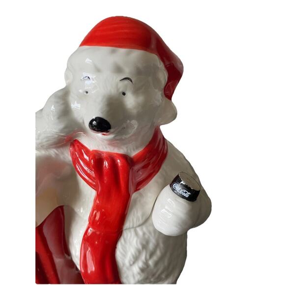 Vintage Coca Cola Polar Bear At Coke Machine Cookie Jar 417401 - Picture 2 of 15